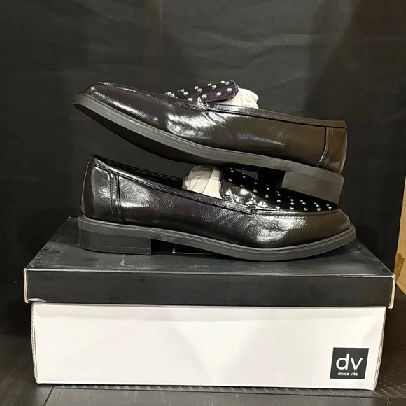 Dolce Vita Women’s Black Stud Loafers - Picture 1 of 9